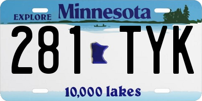 MN license plate 281TYK