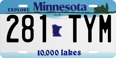 MN license plate 281TYM