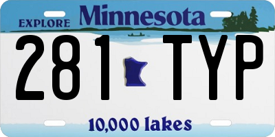 MN license plate 281TYP