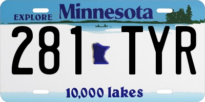 MN license plate 281TYR
