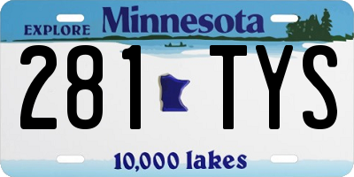 MN license plate 281TYS