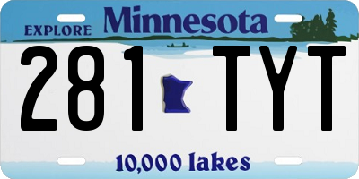 MN license plate 281TYT