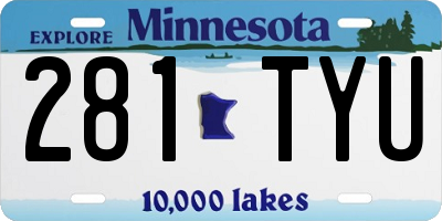 MN license plate 281TYU