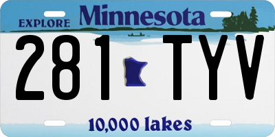 MN license plate 281TYV