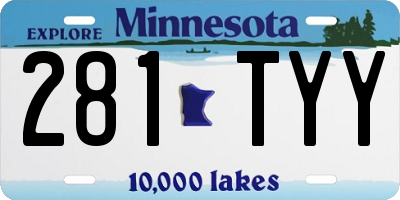 MN license plate 281TYY
