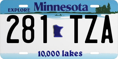 MN license plate 281TZA