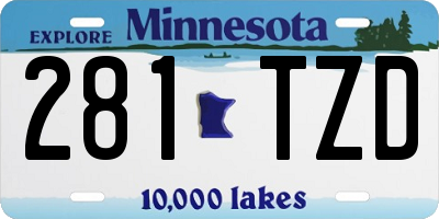 MN license plate 281TZD