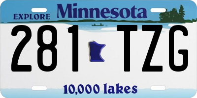 MN license plate 281TZG
