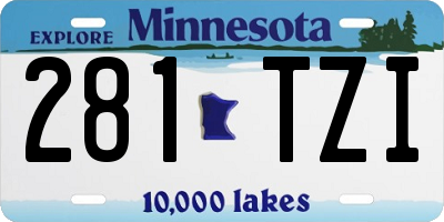 MN license plate 281TZI