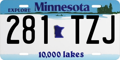 MN license plate 281TZJ
