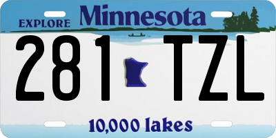 MN license plate 281TZL