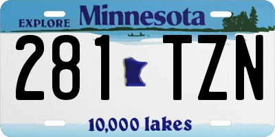 MN license plate 281TZN
