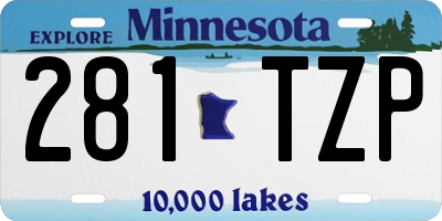 MN license plate 281TZP