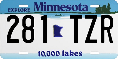 MN license plate 281TZR