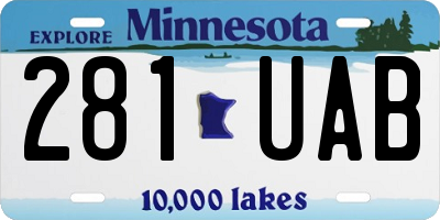 MN license plate 281UAB