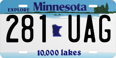 MN license plate 281UAG