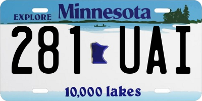 MN license plate 281UAI