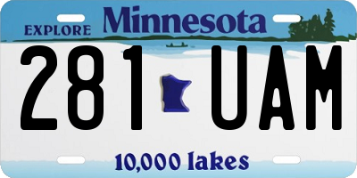 MN license plate 281UAM