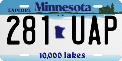 MN license plate 281UAP
