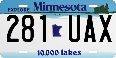 MN license plate 281UAX