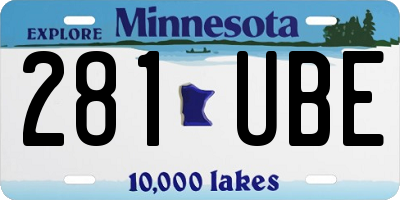 MN license plate 281UBE