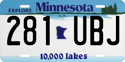 MN license plate 281UBJ