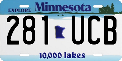 MN license plate 281UCB