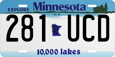MN license plate 281UCD
