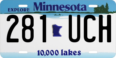MN license plate 281UCH