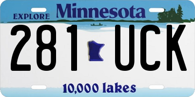 MN license plate 281UCK
