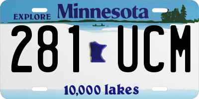 MN license plate 281UCM