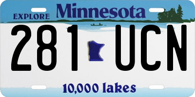 MN license plate 281UCN