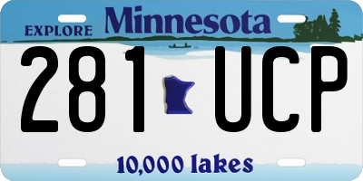 MN license plate 281UCP
