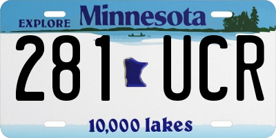 MN license plate 281UCR