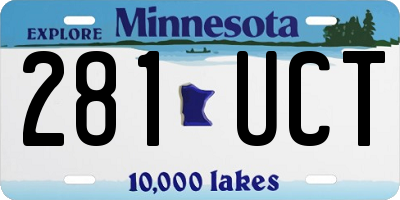 MN license plate 281UCT