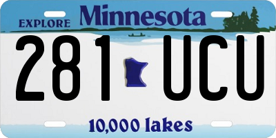 MN license plate 281UCU