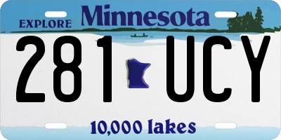 MN license plate 281UCY