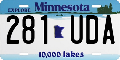 MN license plate 281UDA