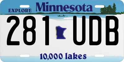 MN license plate 281UDB