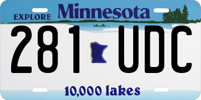 MN license plate 281UDC
