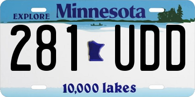 MN license plate 281UDD