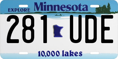 MN license plate 281UDE