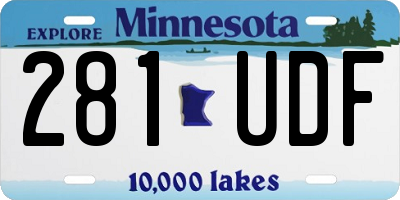 MN license plate 281UDF