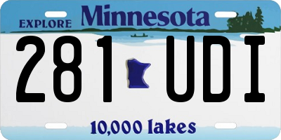 MN license plate 281UDI