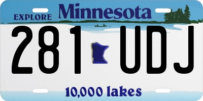 MN license plate 281UDJ