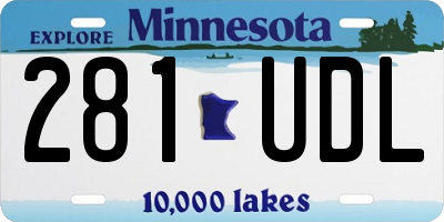 MN license plate 281UDL