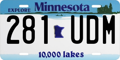MN license plate 281UDM