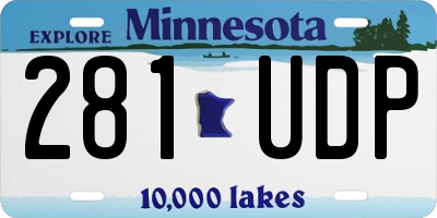 MN license plate 281UDP