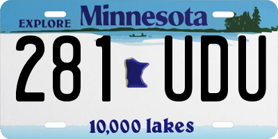 MN license plate 281UDU