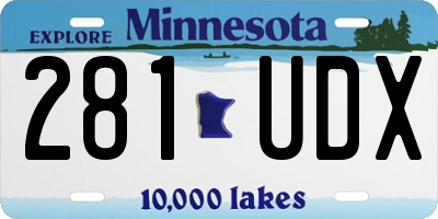 MN license plate 281UDX